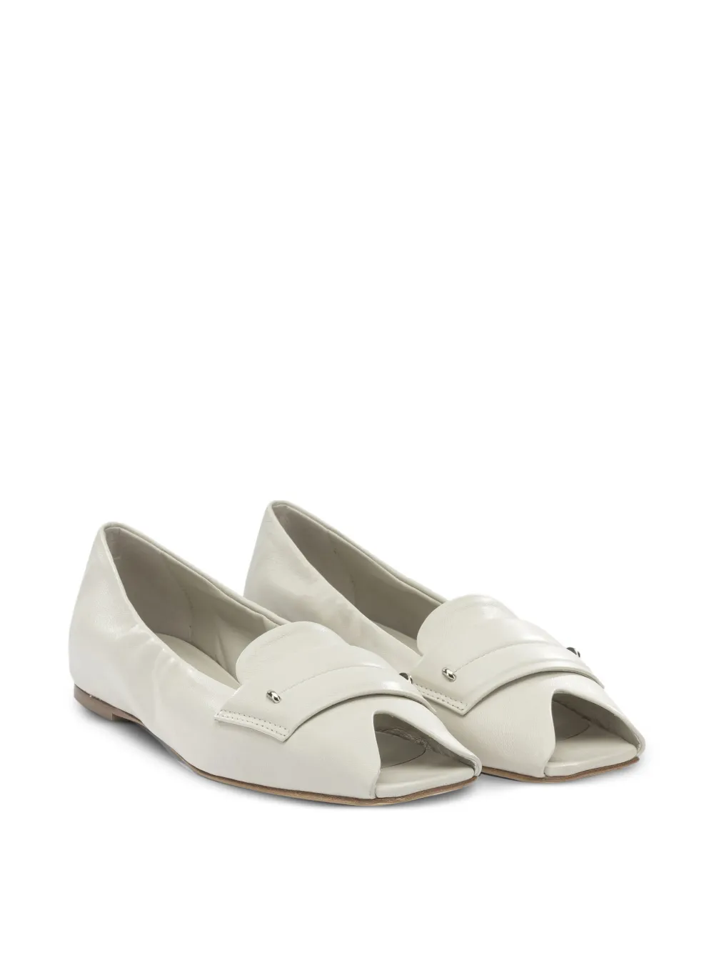  Halmanera Peep-toe Loafers - Neutrals 