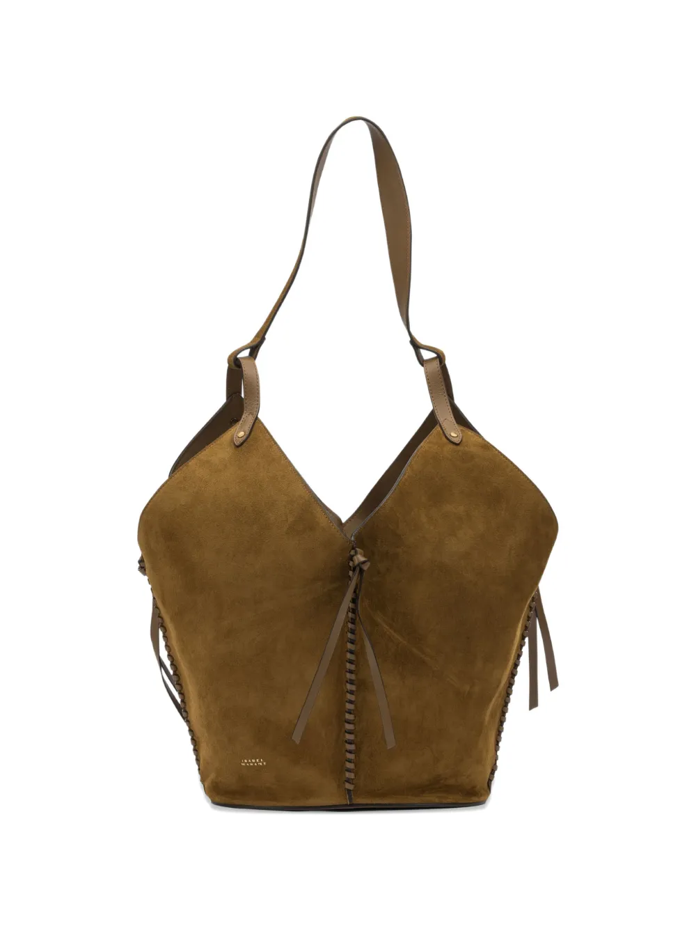 Isabel Marant Braided-detail Shoulder Bag In Brown