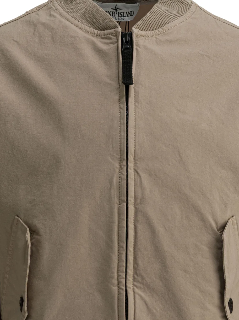 Stone Island Junior Bomberjack met opgestikte zak Beige