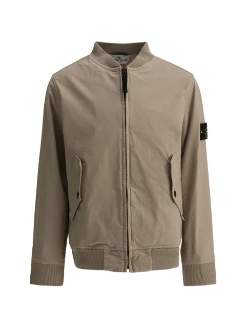 Stone Island Junior chamarra bomber con bolsillos de parche