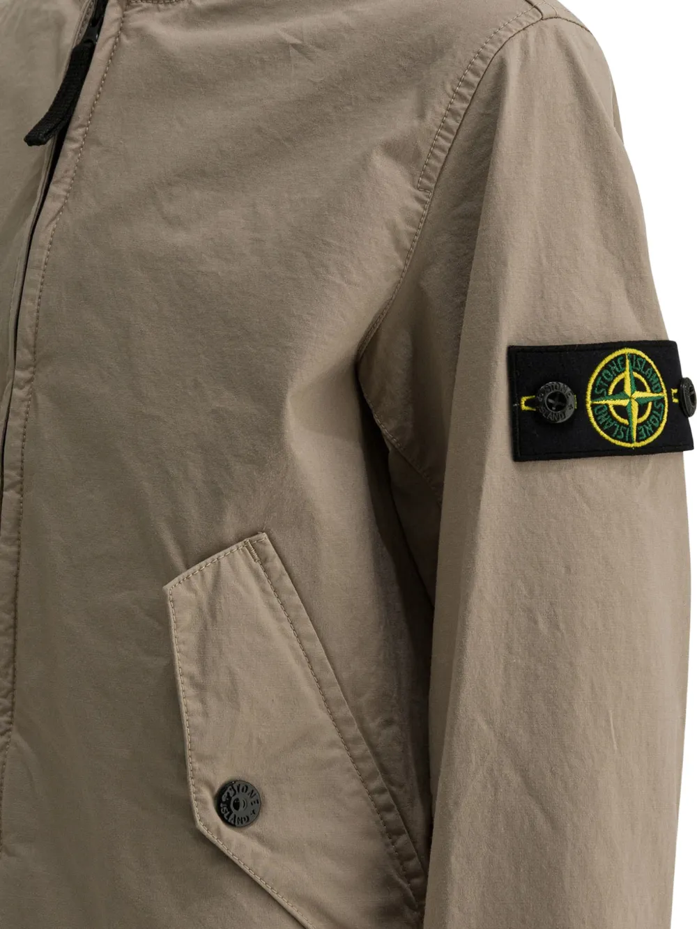 Stone Island Junior Bomberjack met opgestikte zak Beige