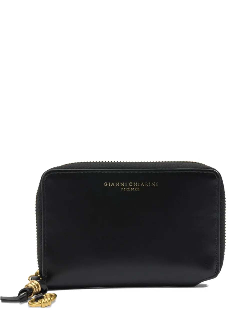 GIANNI CHIARINI zip charm wallet - Nero