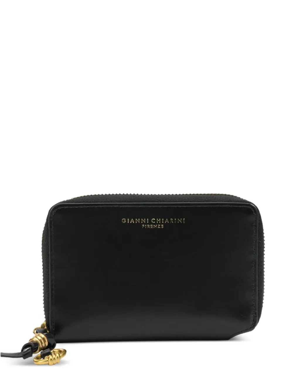 GIANNI CHIARINI zip charm wallet - Nero