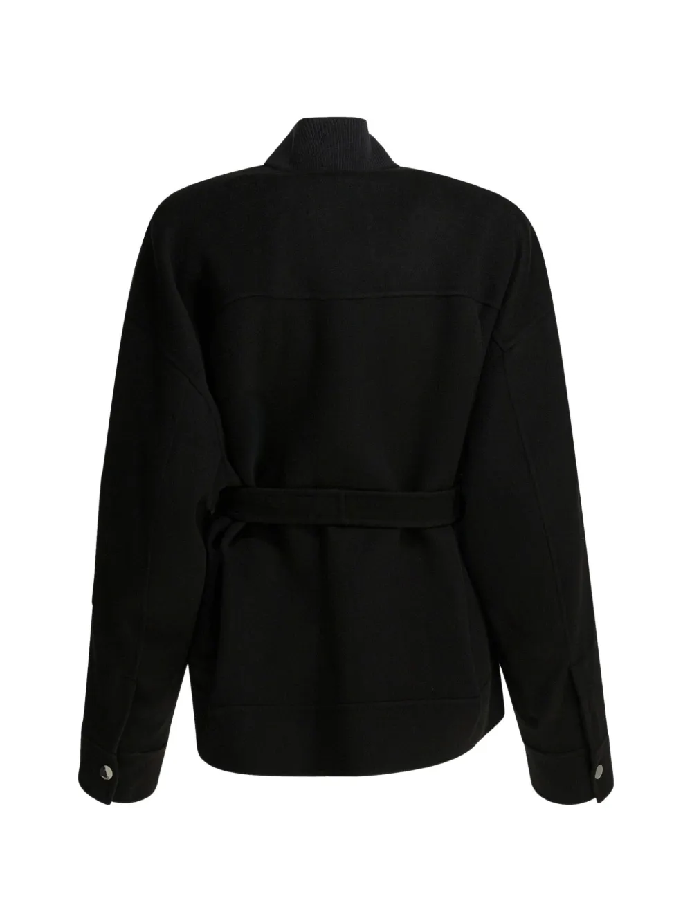  Sportmax Belted Zip-up Jacket - Black 