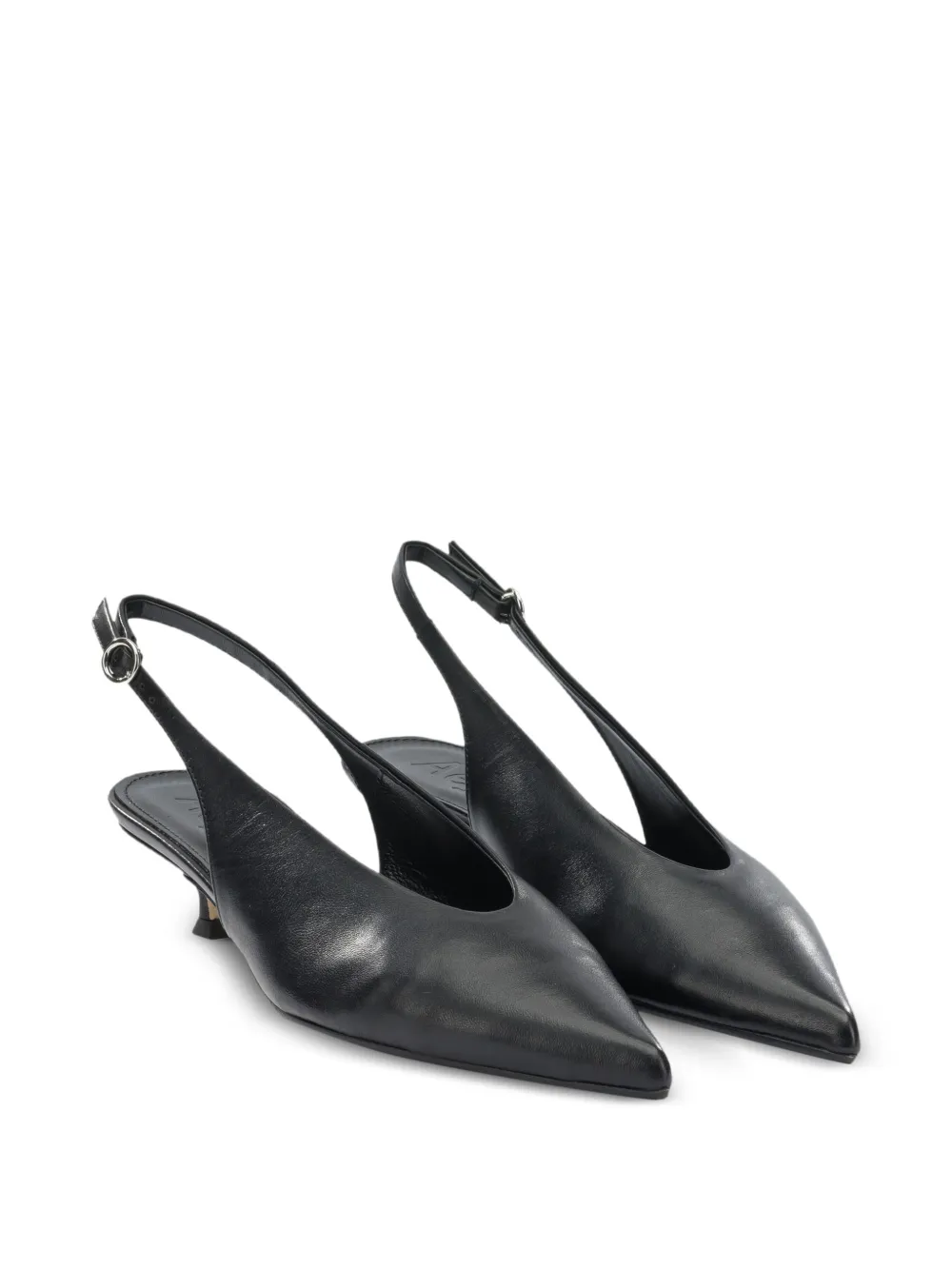 Aeyde  Pointed Slingback Heeled Pumps - Black 