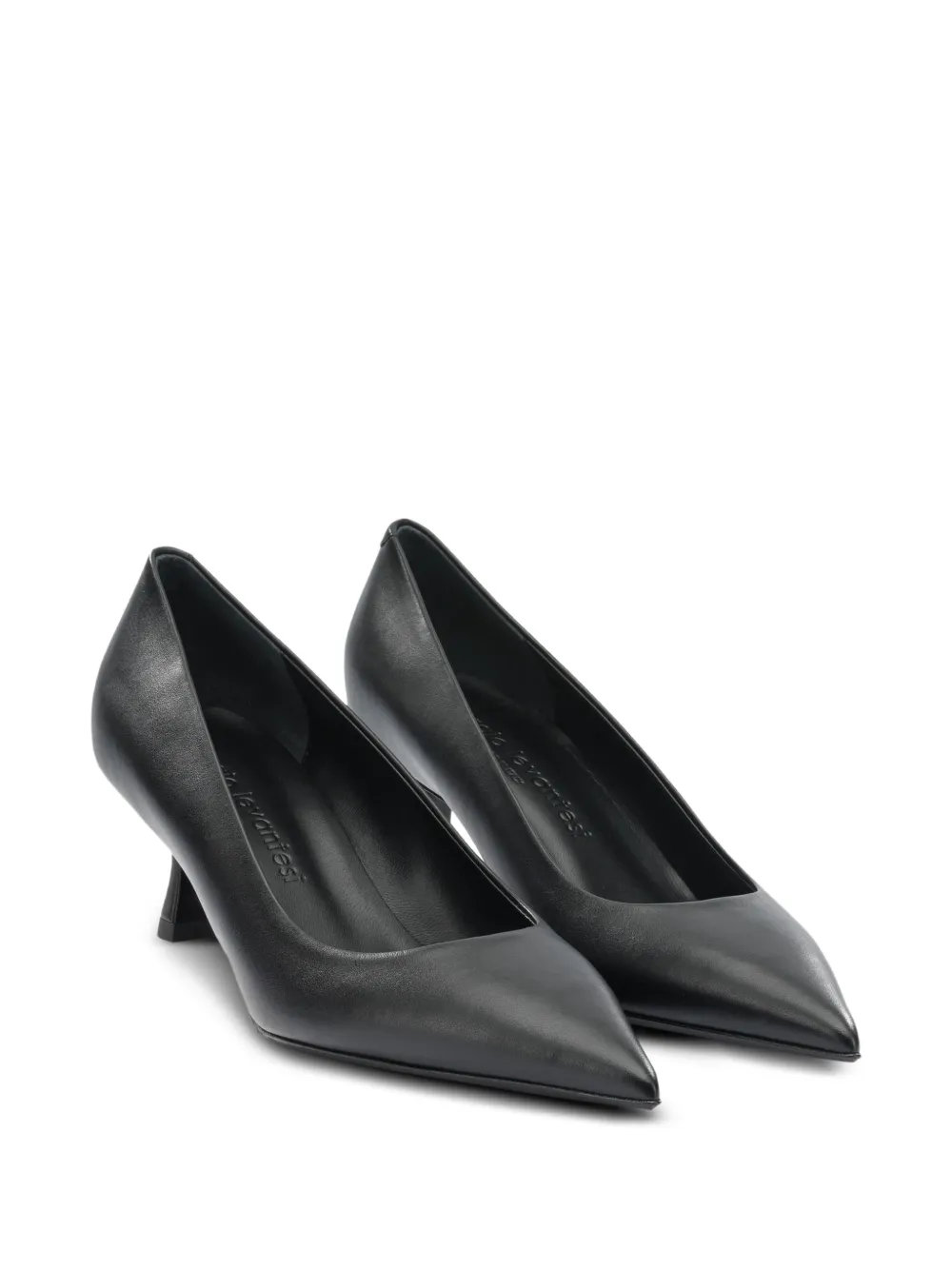  Sergio Levantesi Pointed Leather Pumps - Black 