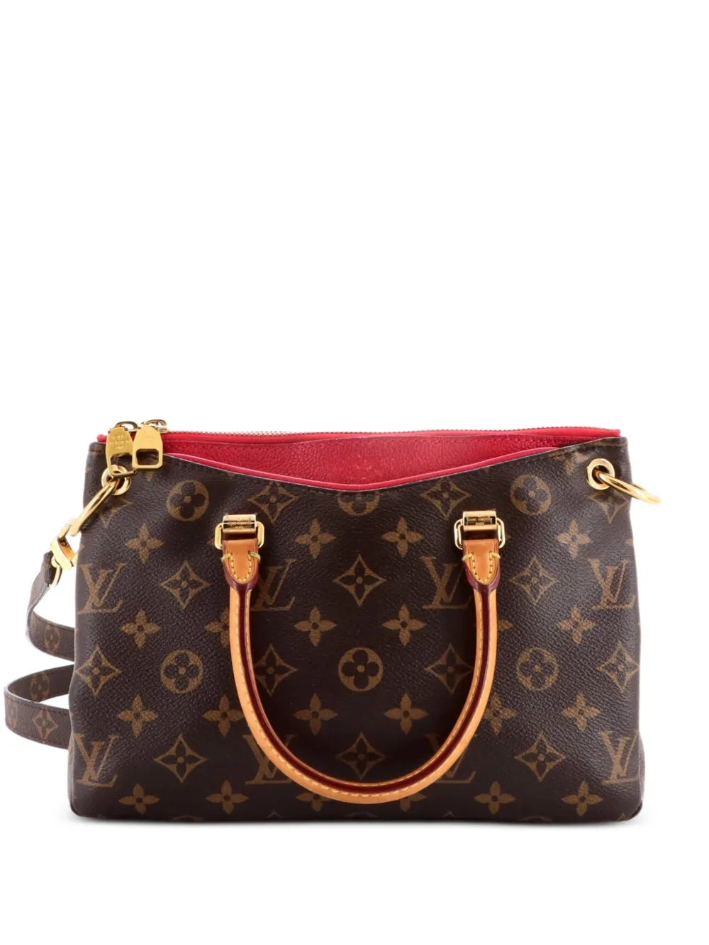 Louis Vuitton Pre-Owned Pallas Tote Monogram Canvas with Leather BB shoulder bag - Marrone