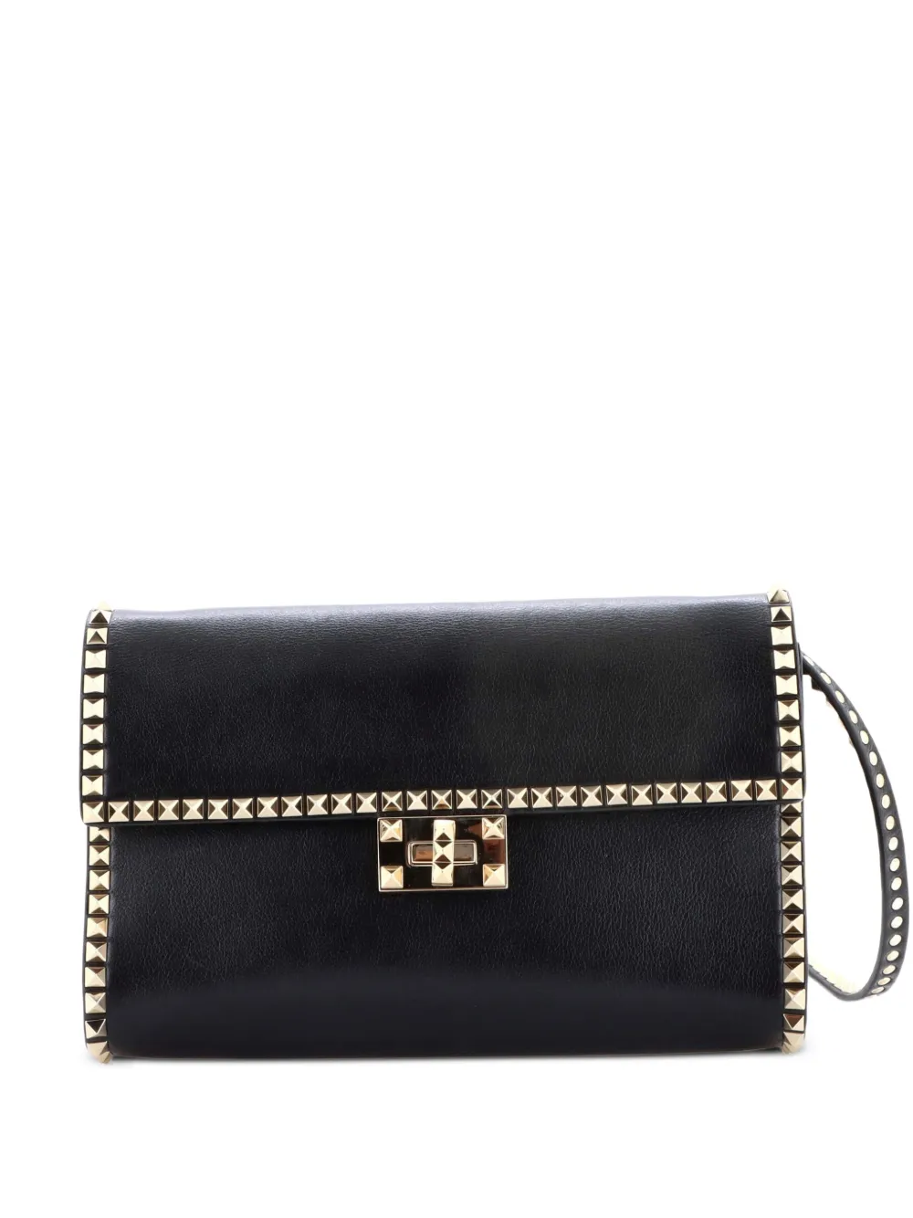 Valentino Garavani Pre-Owned Rockstud No Limit Clutch Leather crossbody bag - Nero