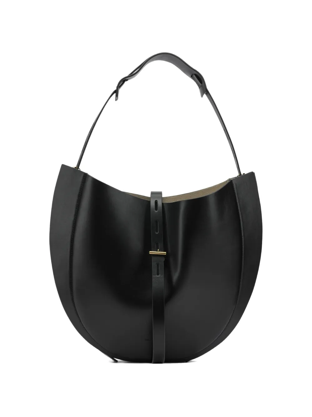MINO BOSSI Liz panelled strap shoulder bag - Nero