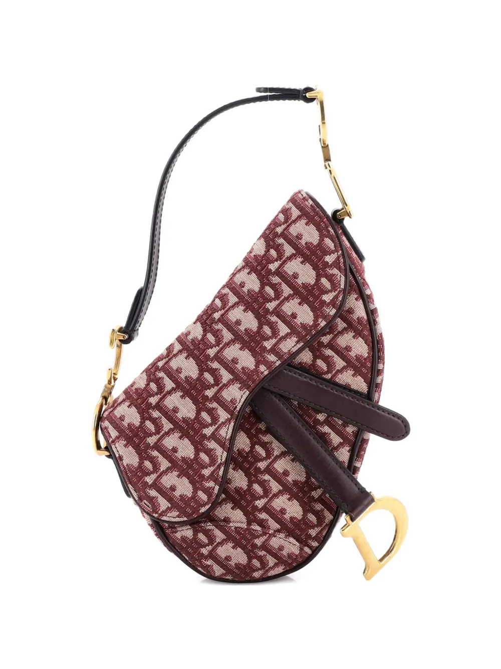 Christian Dior Pre-Owned Saddle Handbag Oblique Canvas Mini shoulder bag - Rosso