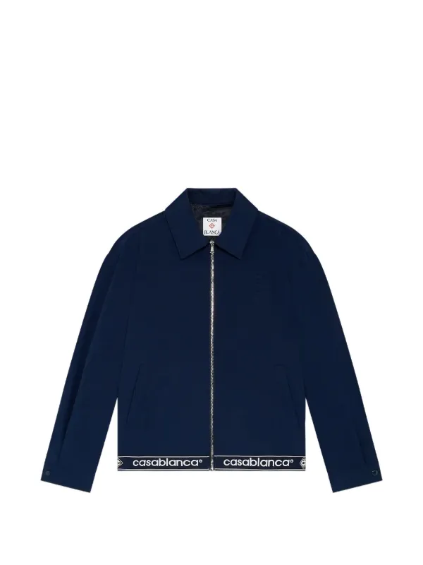 Casablanca Emblem Zip Jacket in Blue