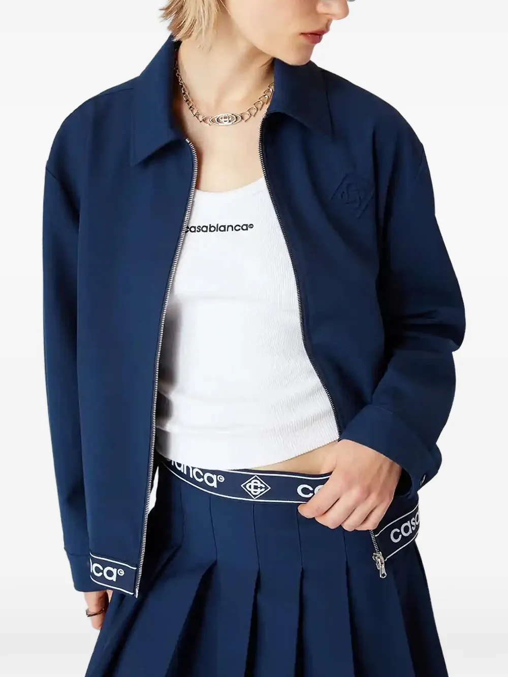Casablanca Jack met rits Blauw