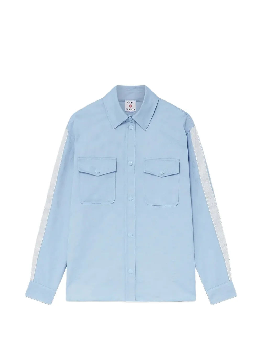 Casablanca patch-pocket stripe shirt - Blu