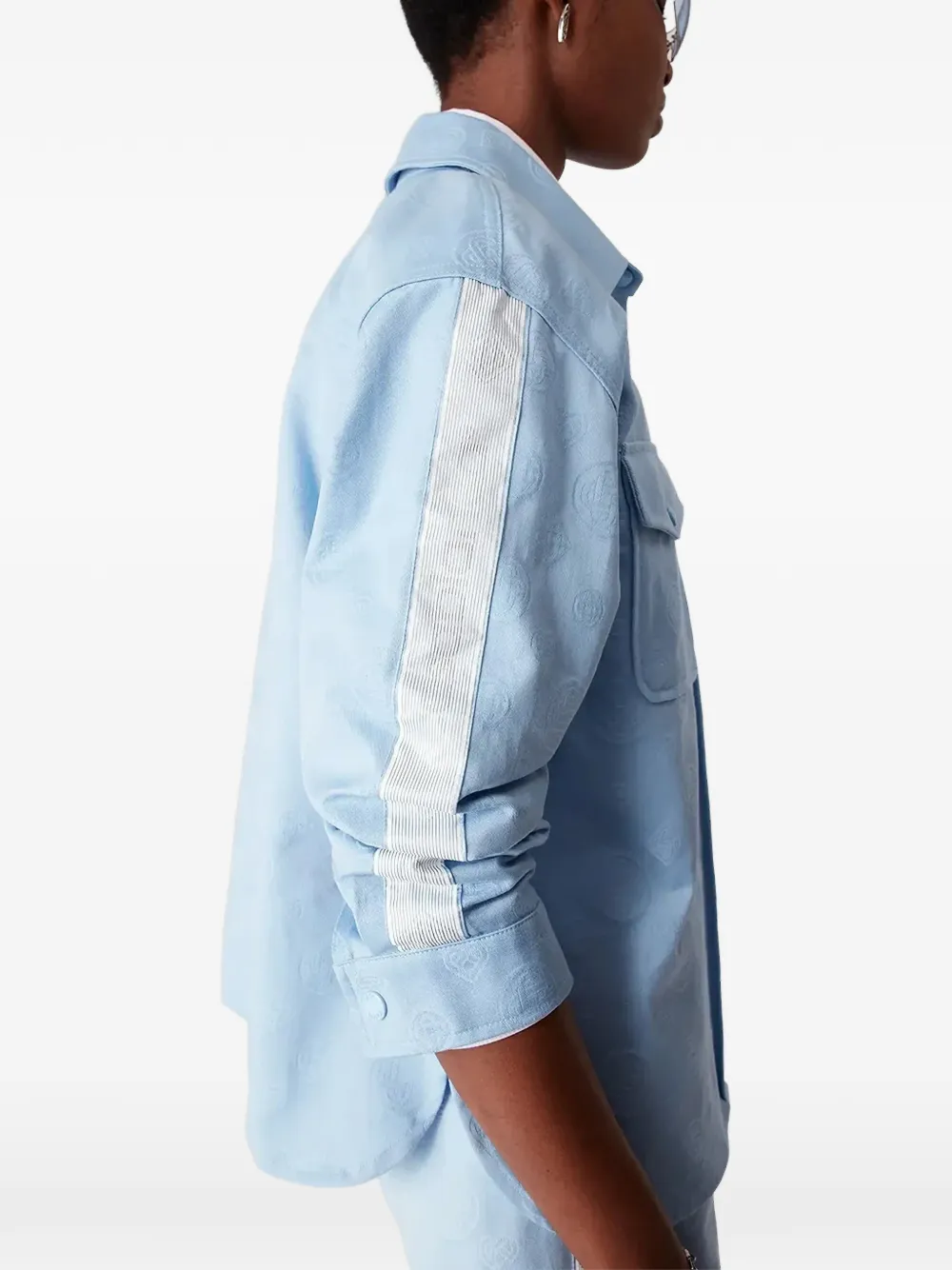 Casablanca Gestreepte blouse met opgestikte zak Blauw