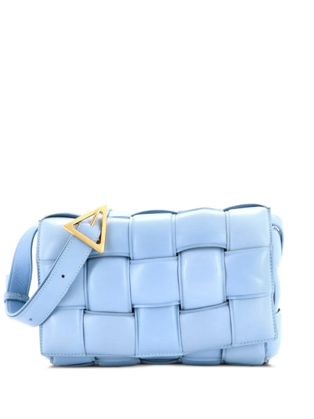 Bottega Veneta Pre-Owned Cassette Padded Maxi Intrecciato Leather crossbody bag - Blu