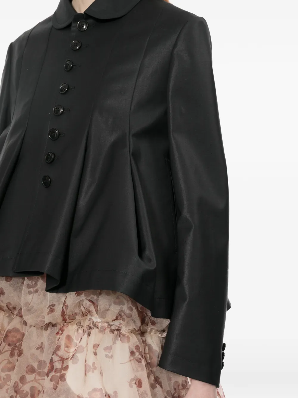 Buttoned Peplum Jacket