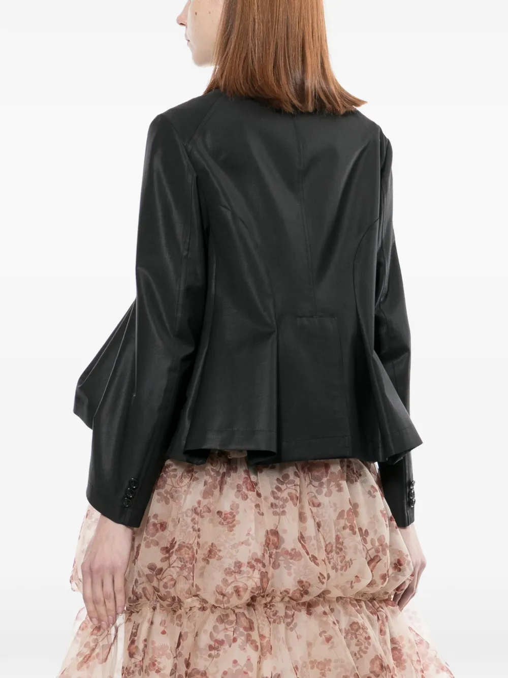 Buttoned Peplum Jacket
