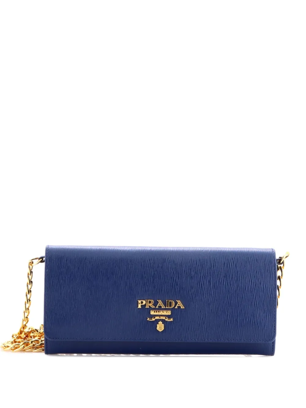 Prada Pre-Owned Wallet on Chain Vitello Move Long crossbody bag - Blu