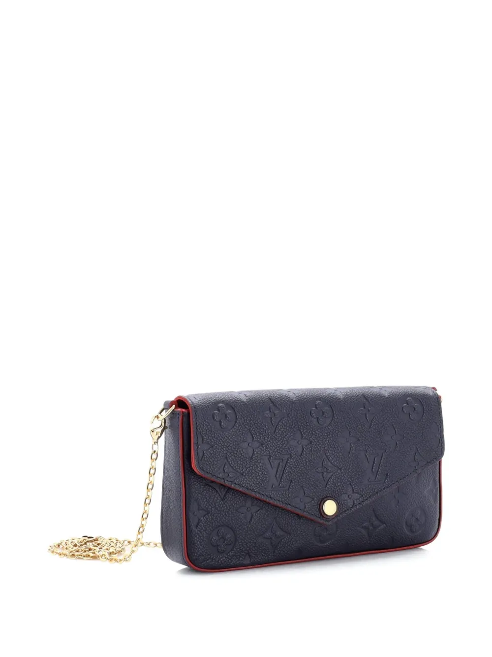 Louis Vuitton Pre-owned Felicie Pochette Monogram Empreinte Leather Crossbody Bag in Blue, view 3
