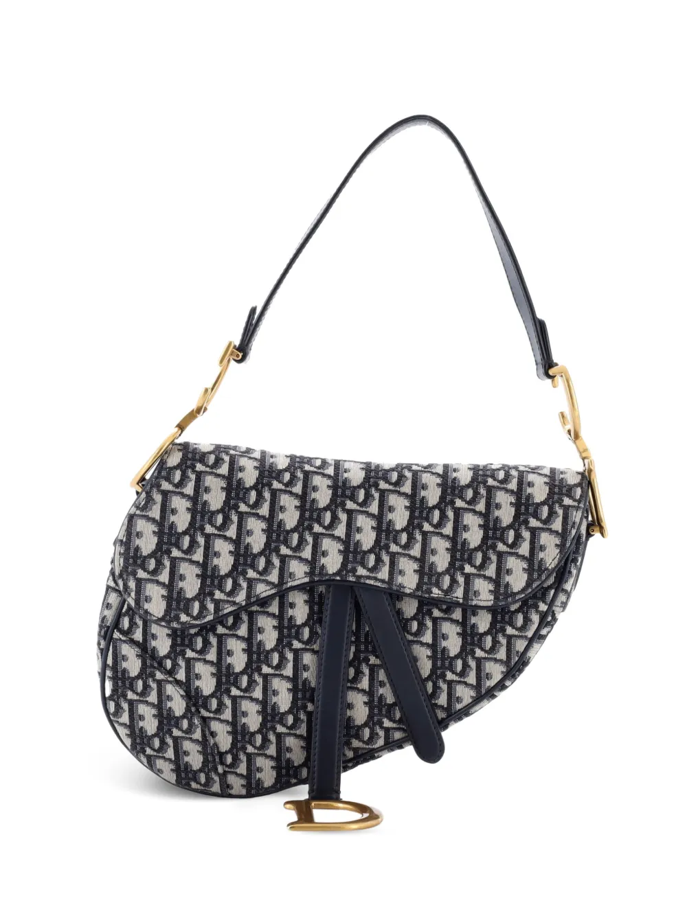Christian Dior Pre-Owned Saddle Handbag Oblique Canvas Medium shoulder bag - Blau