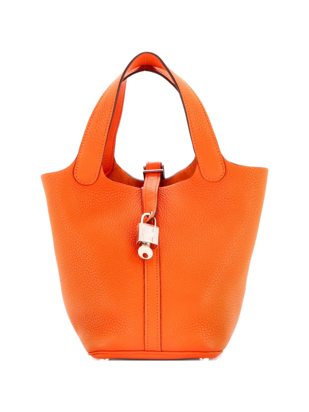 Hermès Pre-Owned Picotin Lock Bag Clemence PM bucket bag - Arancione
