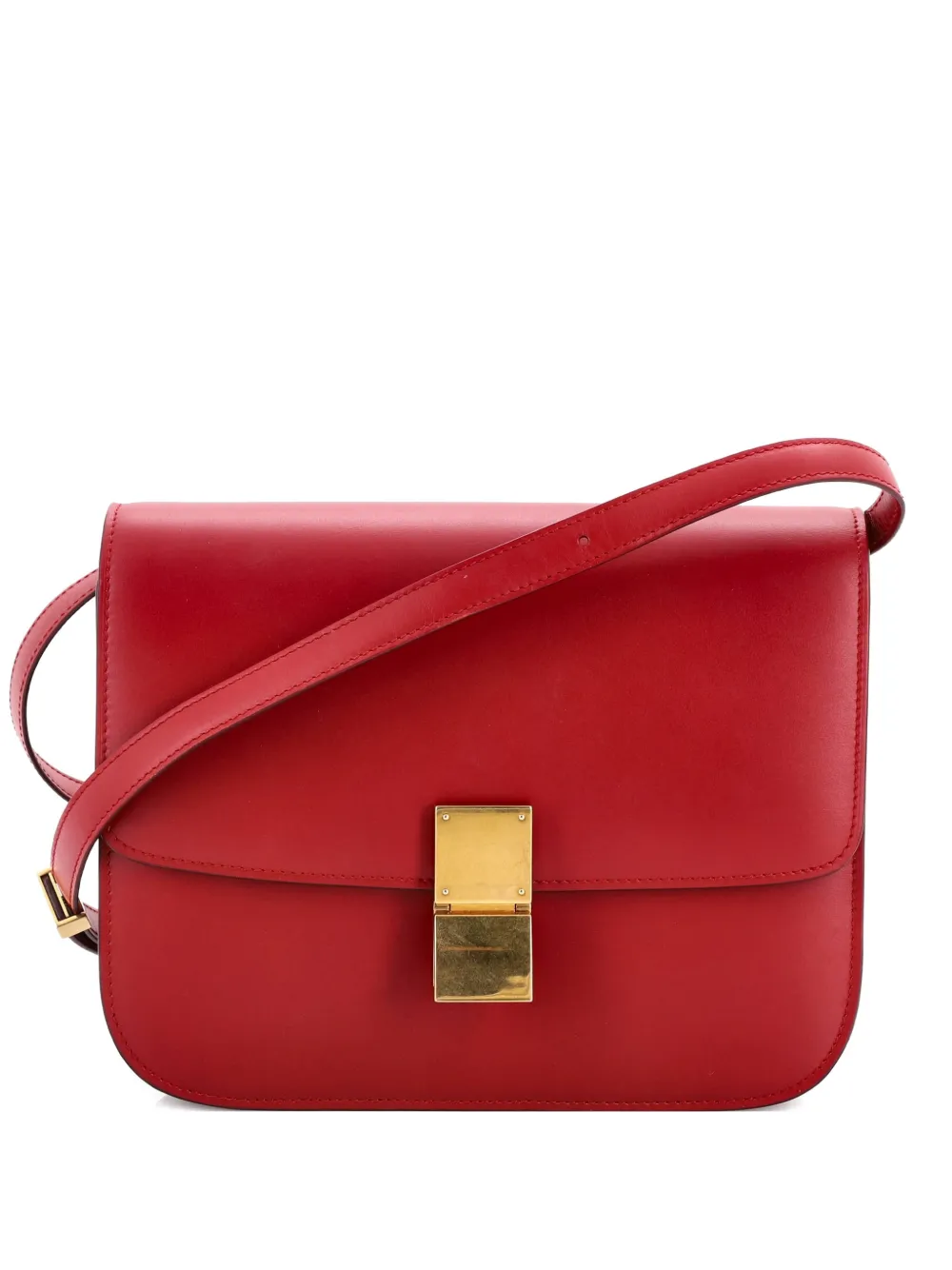 Celine Pre-Owned Classic Box Bag Smooth Leather Medium crossbody bag - Rosso
