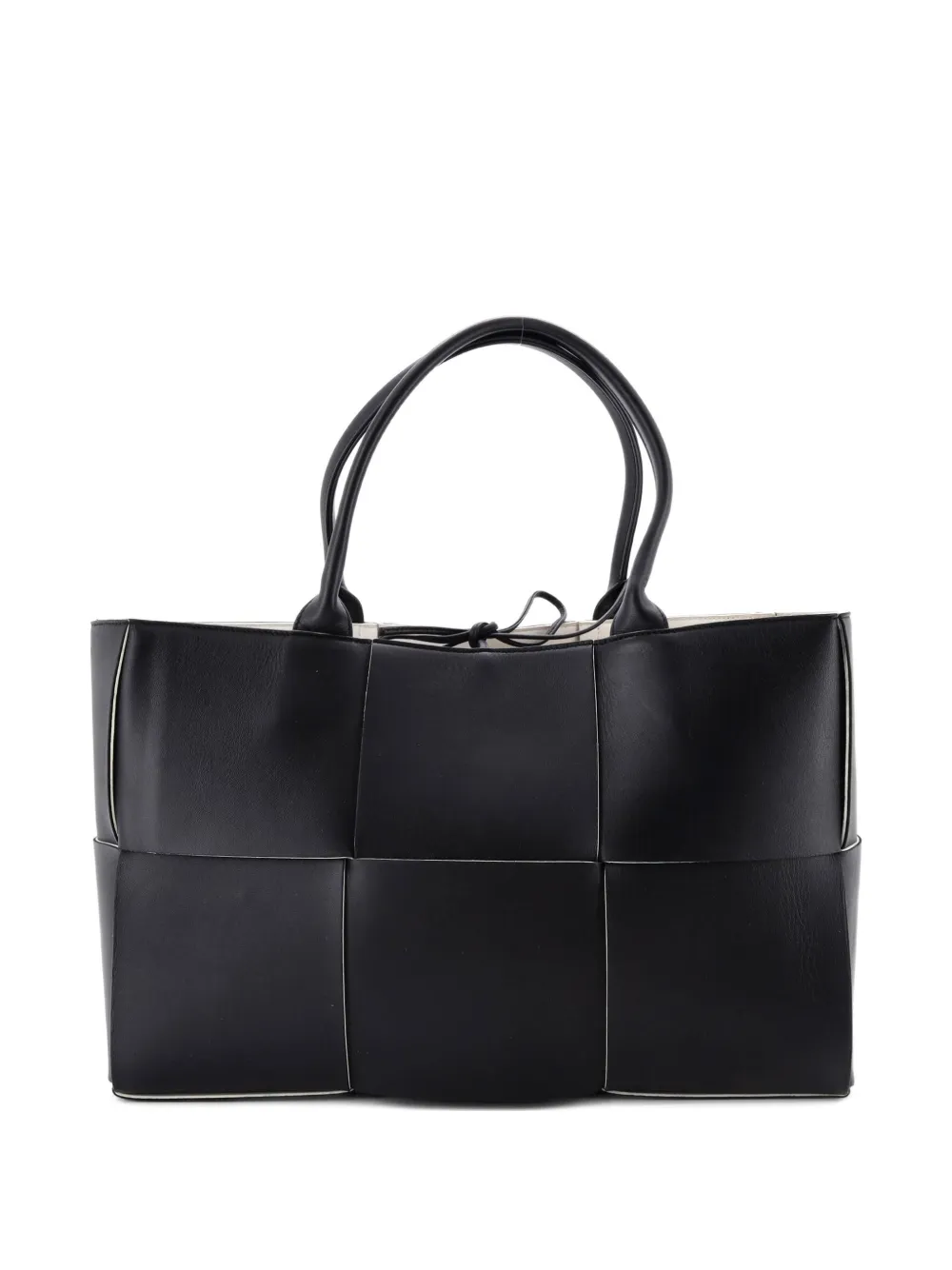 Bottega Veneta Pre-Owned Arco Maxi Intrecciato Leather Medium tote bag - Nero