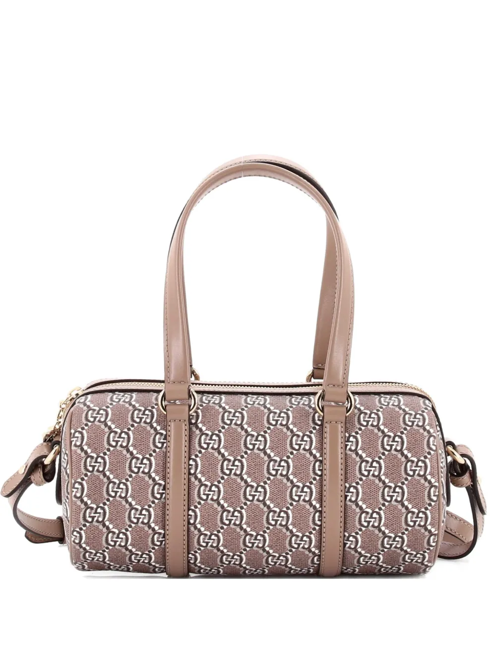 Gucci Pre-Owned Borsa a spalla convertibile piccola in tela cerata GG Shadow - Marrone