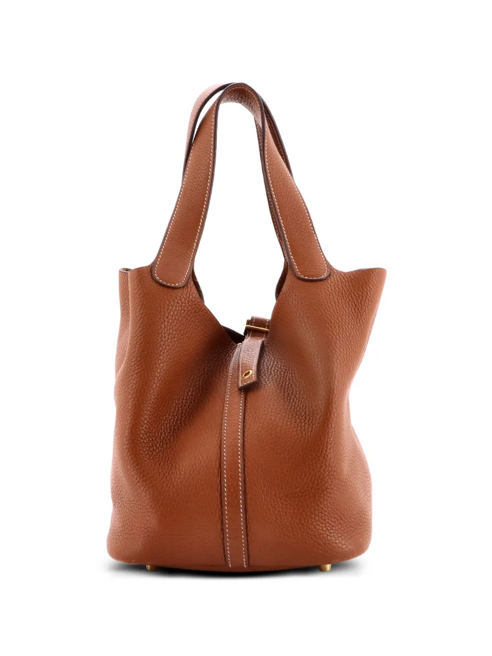 Hermès Pre-Owned Picotin Lock Bag Clemence MM bucket bag - Marrone