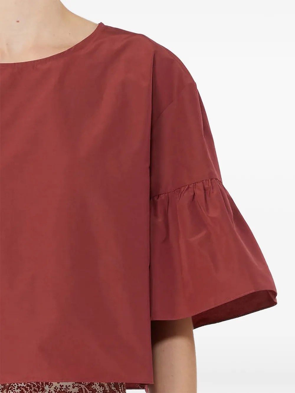  Weekend Max Mara Wkdbreak Ruffled Blouse - Red 
