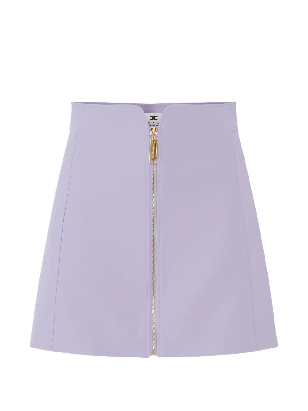 Elisabetta Franchi zip-front mini skirt - Viola
