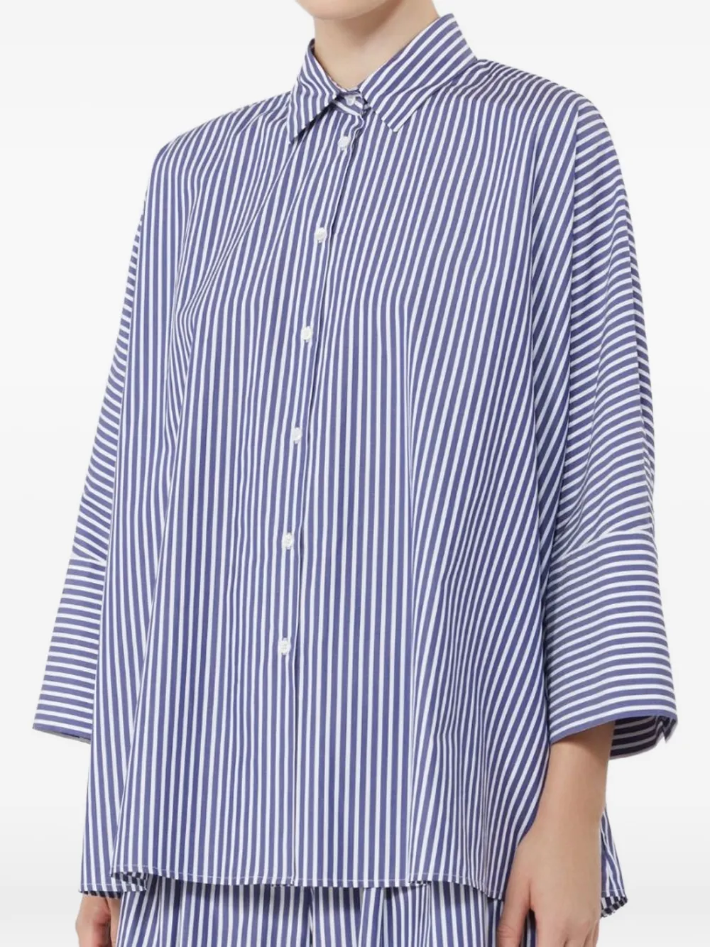  Weekend Max Mara Striped Sleeve Shirt - Blue 