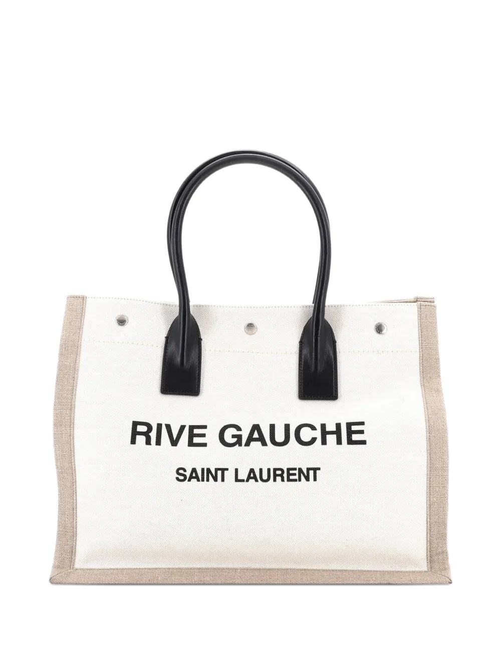 Saint Laurent Pre-Owned Rive Gauche Shopper Canvas Small tote bag - Toni neutri