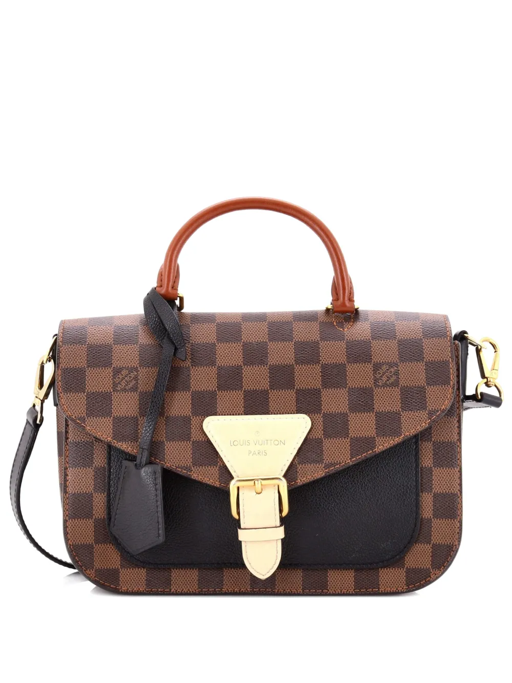 Louis Vuitton Pre-Owned Beaumarchais Handbag Damier with Leather shoulder bag - Schwarz