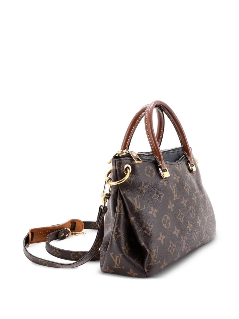 Pallas Tote Monogram Canvas with Leather BB shoulder bag