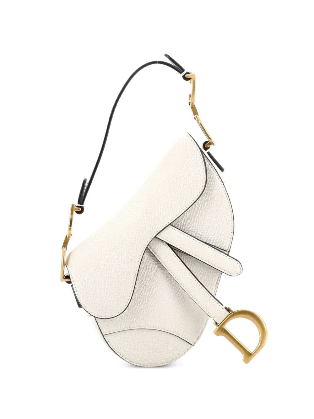 Christian Dior Pre-Owned Saddle Handbag Leather Mini shoulder bag - Bianco