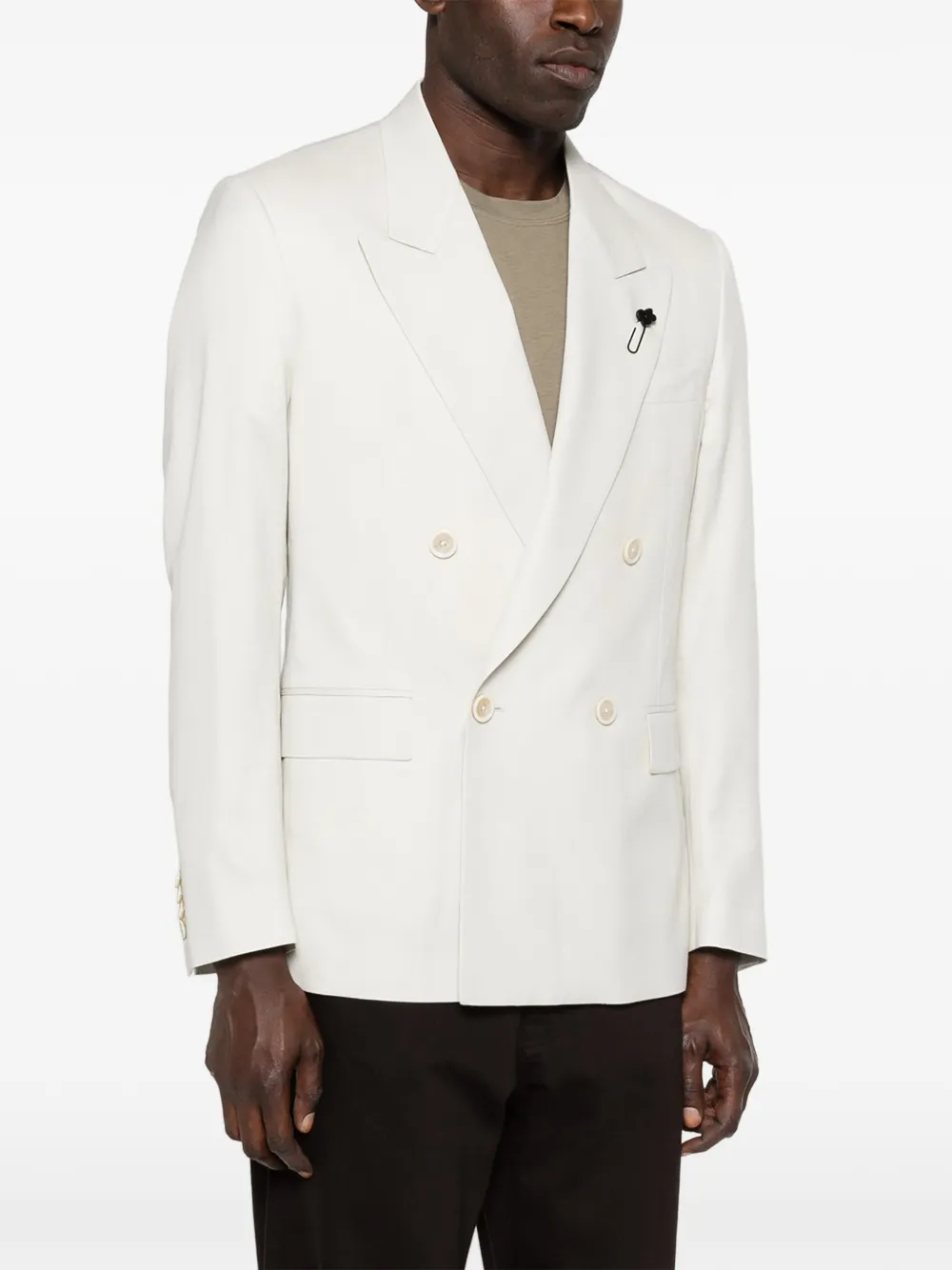 Lardini Blazer met dubbele rij knopen Wit