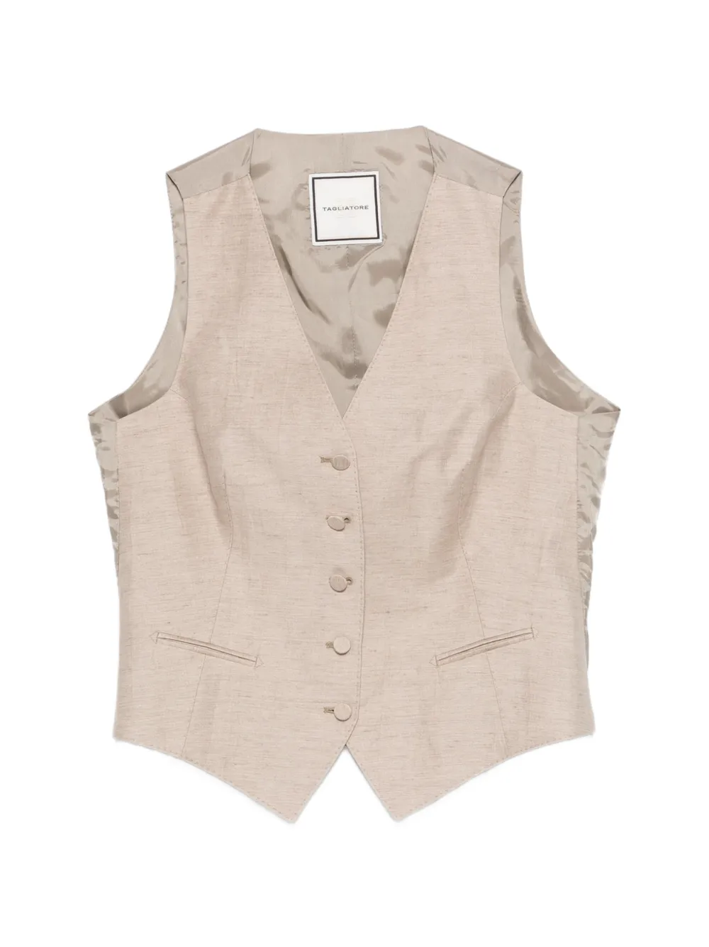Tagliatore V-neck waistcoat - Neutrals