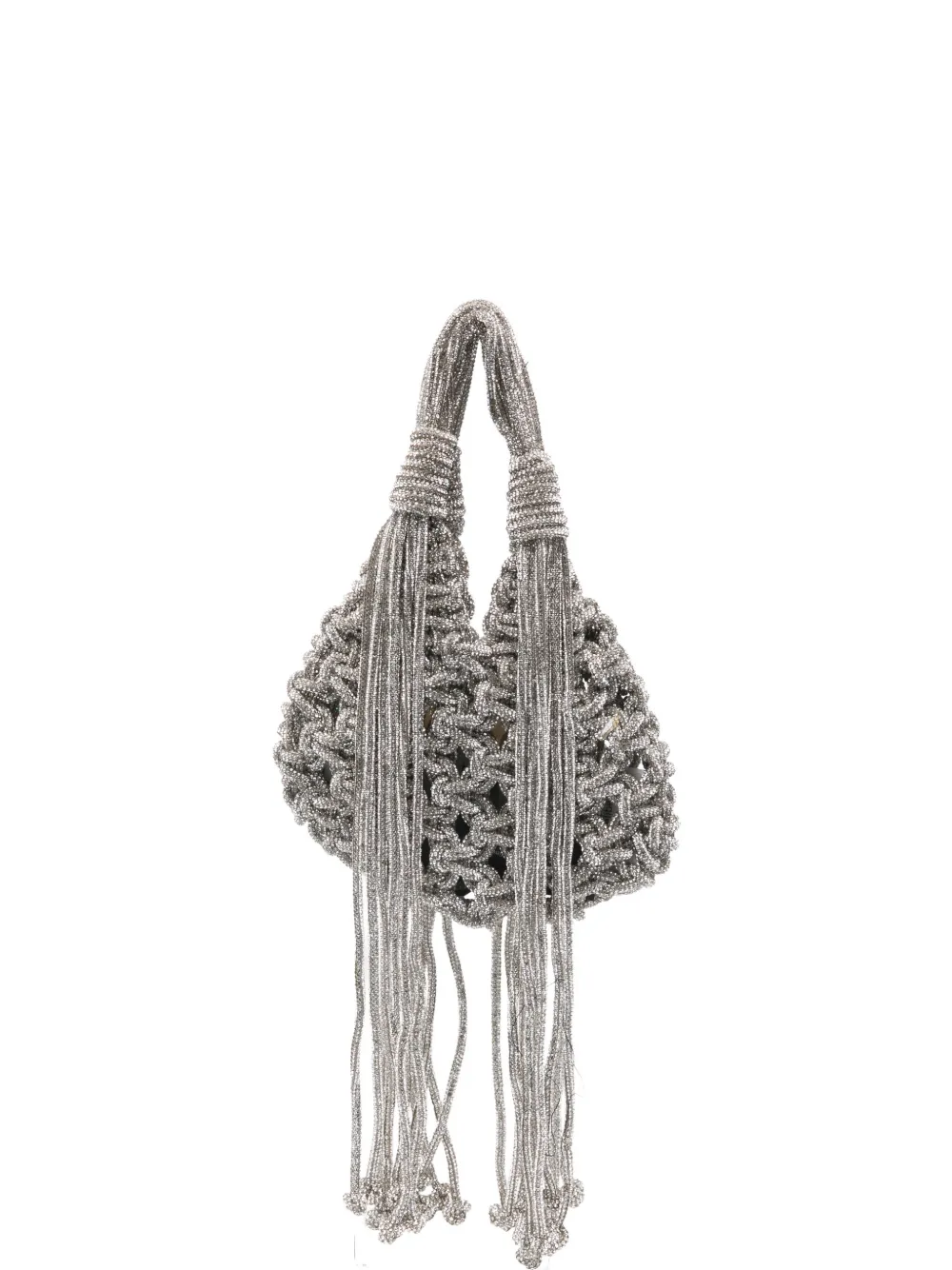 Hibourama mini Vannifique crystal-embellishment tote bag - Argento