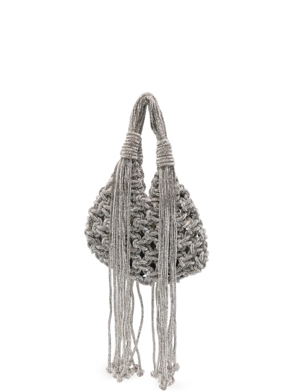 Hibourama mini Vannifique crystal-embellishment tote bag - Argento