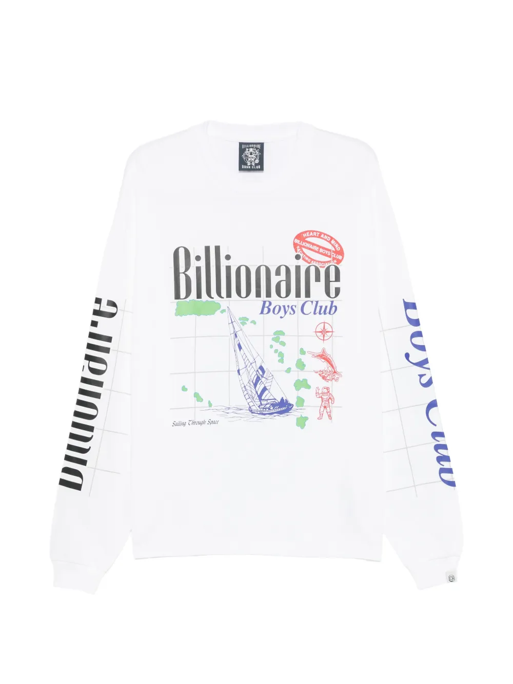Billionaire Boys Club Yachting graphic-print long-sleeve T-shirt - Weiß