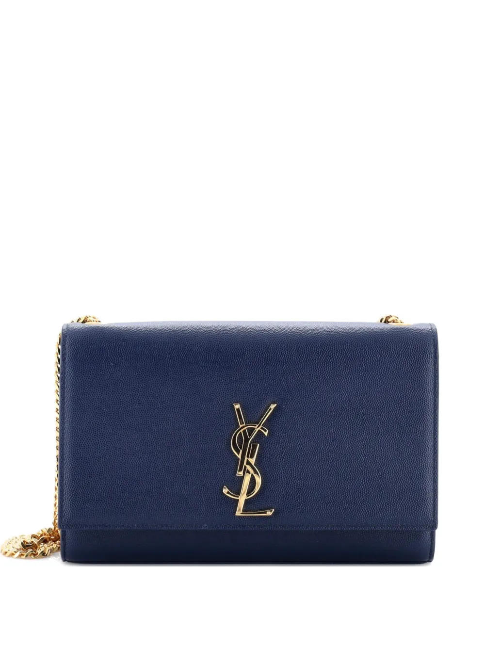 Saint Laurent Pre-Owned Classic Monogram Grainy Leather Medium crossbody bag - Blu