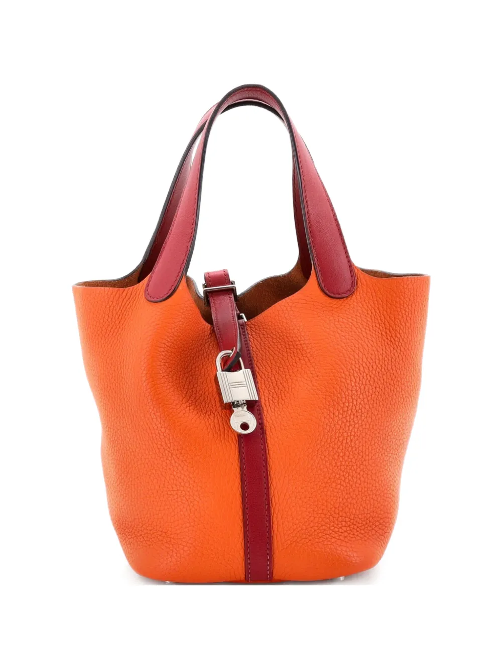 Hermès Pre-Owned Bicolor Picotin Lock Bag Clemence with Swift PM tote bag - Arancione