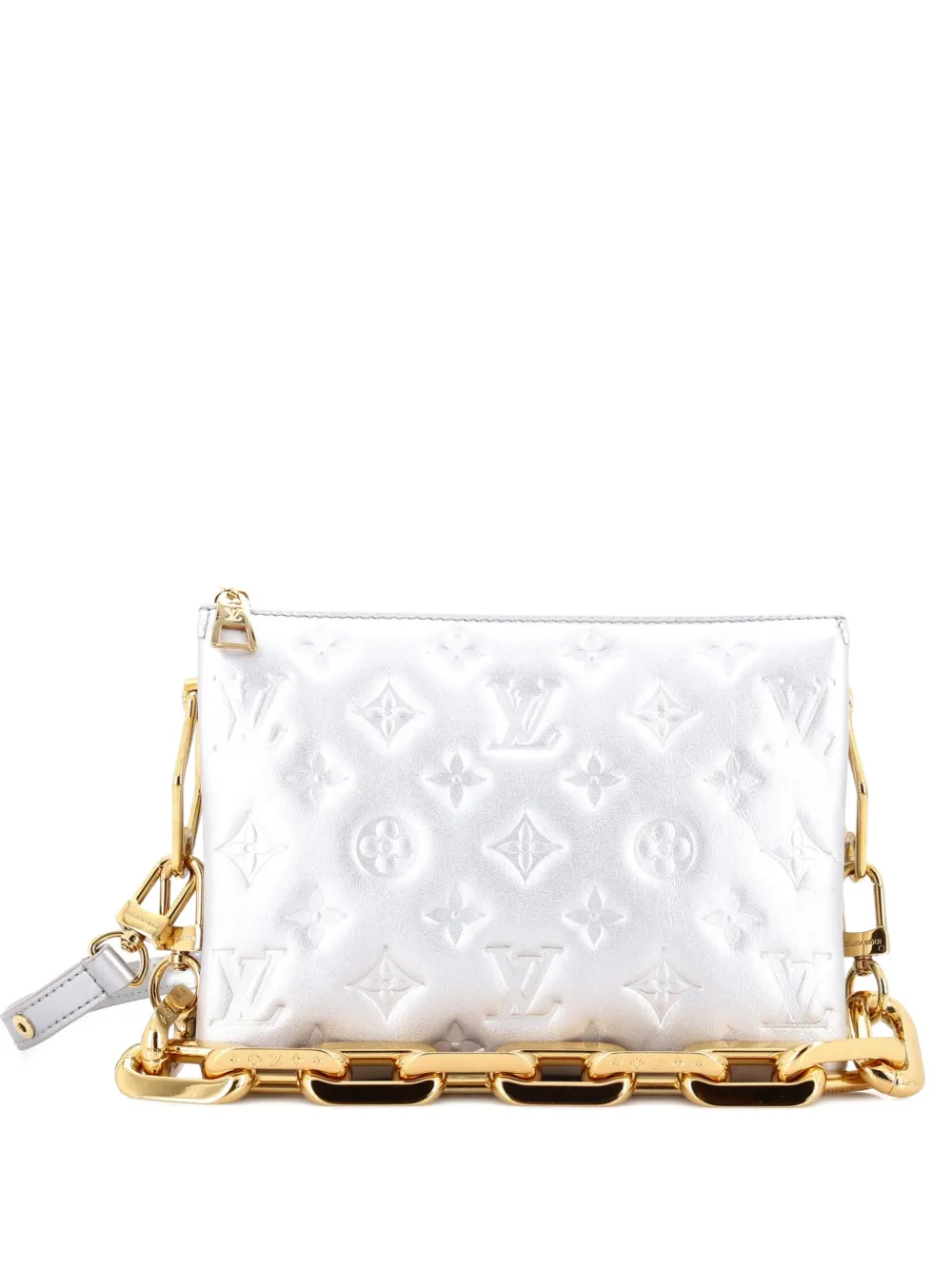 Louis Vuitton Pre-Owned Coussin Bag Monogram Embossed Lambskin BB crossbody bag - Argento