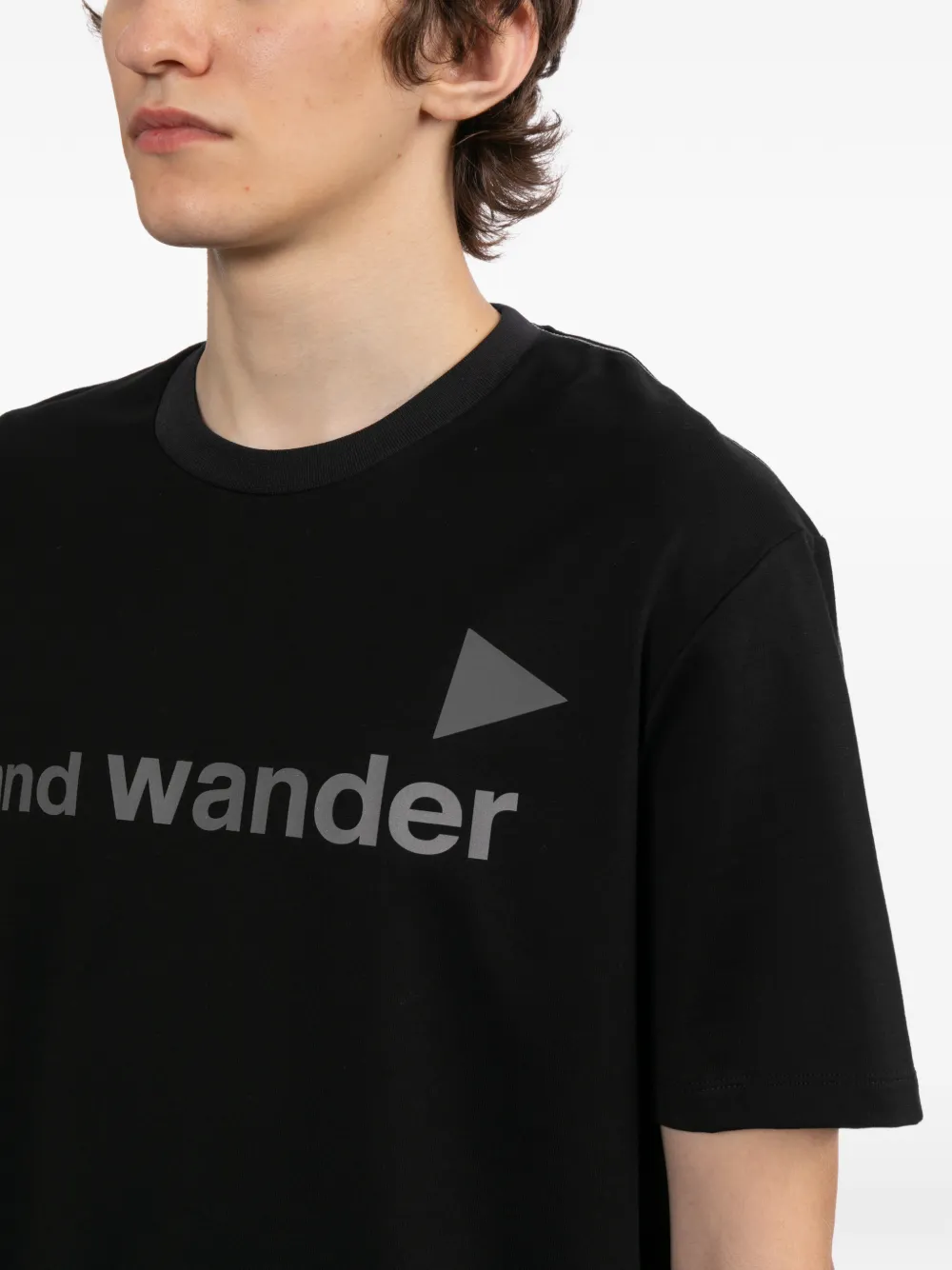 and Wander T-shirt met logo Zwart