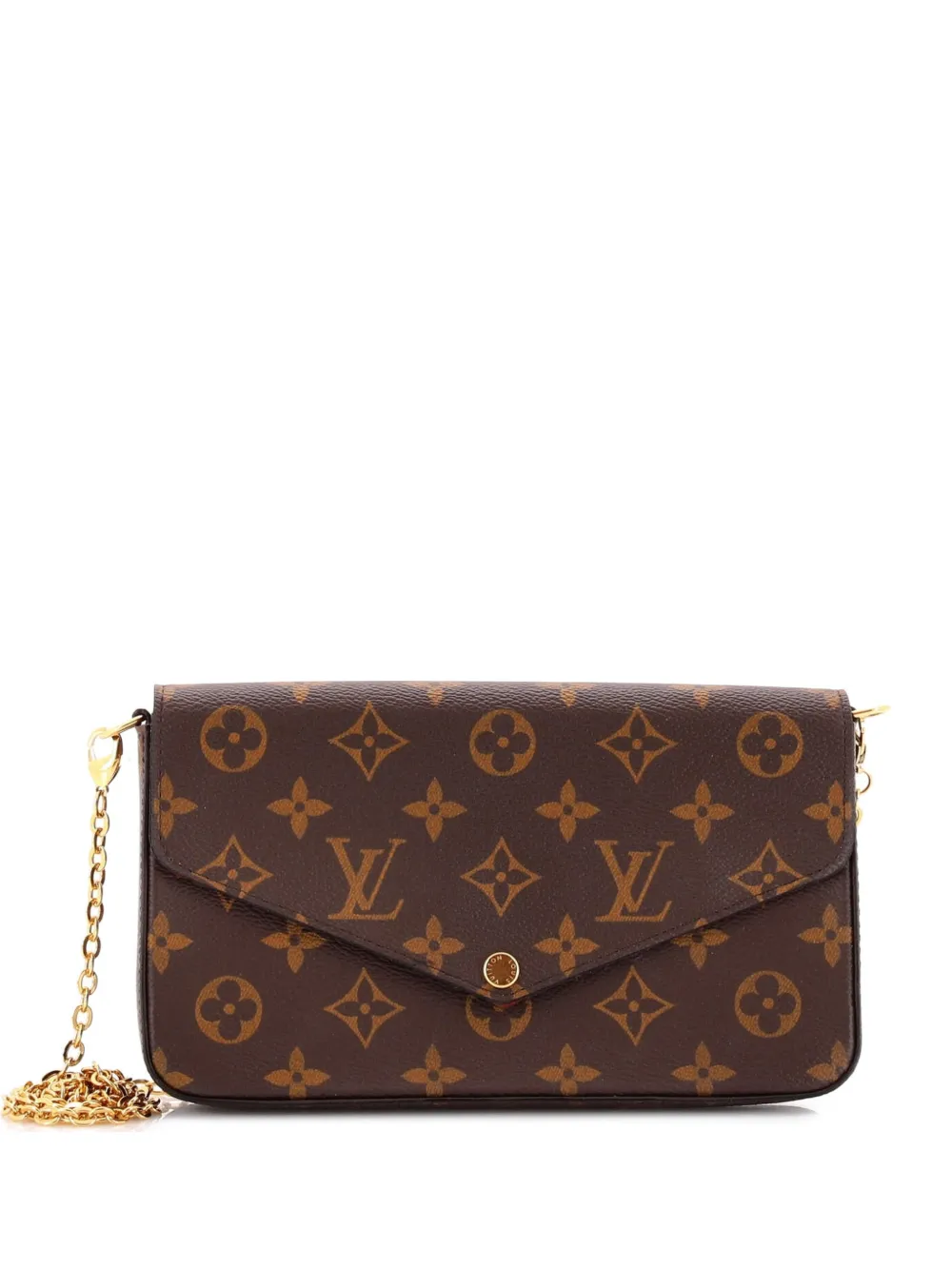Louis Vuitton Pre-Owned Felicie Pochette Monogram Canvas crossbody bag - Marrone