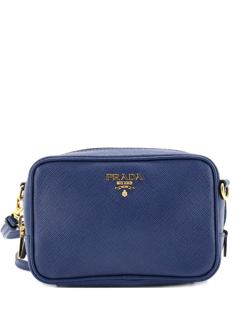 Prada Pre-Owned Camera Shoulder Bag Saffiano Leather Mini crossbody bag - Blu