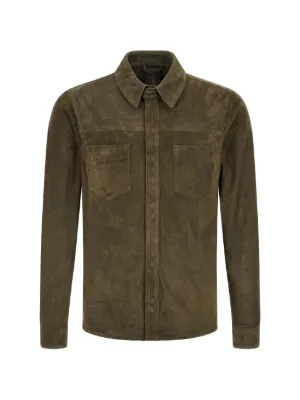 Giorgio Brato レザーシャツジャケット | ブラック | FARFETCH JP