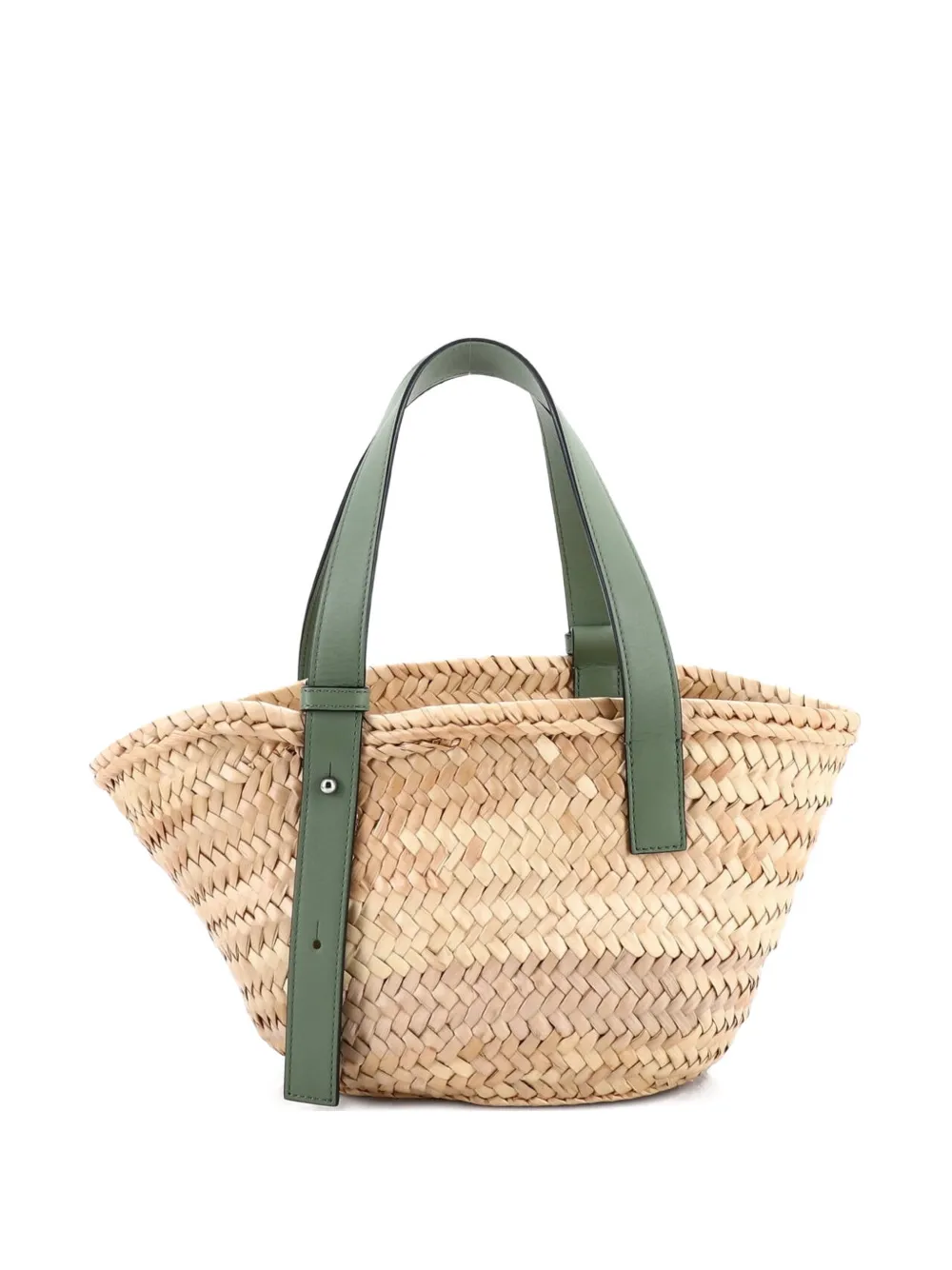 Loewe Pre-Owned Basket Raffia Small tote bag - Verde