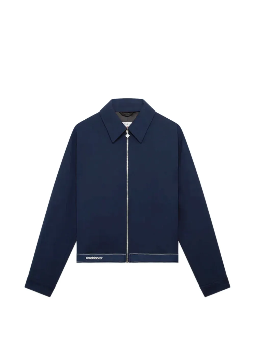 Casablanca logo-trim shirt jacket - Blu